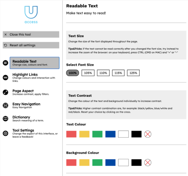 Readable Text examples